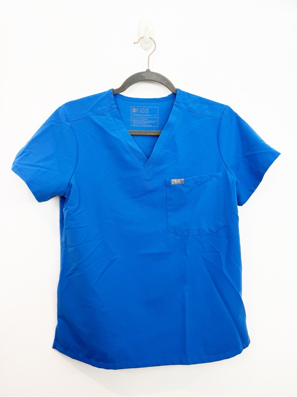 FIGS Catarina One Pocket Scrub Top Royal Blue Size Small